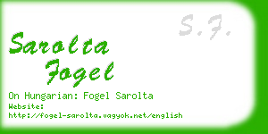 sarolta fogel business card